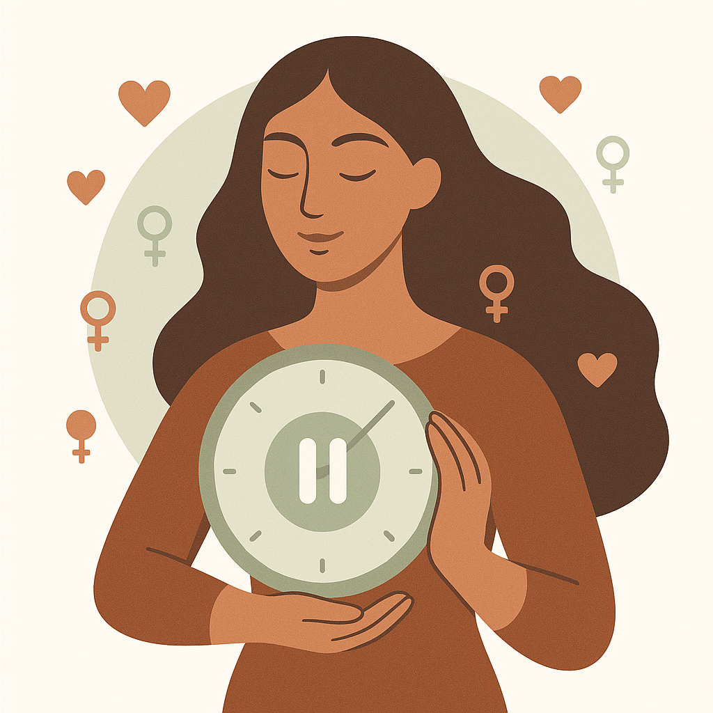 Menopause — post-reproductive hormonal stage illustration